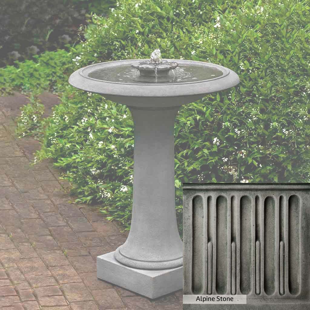 Campania International Camellia Birdbath Fountain