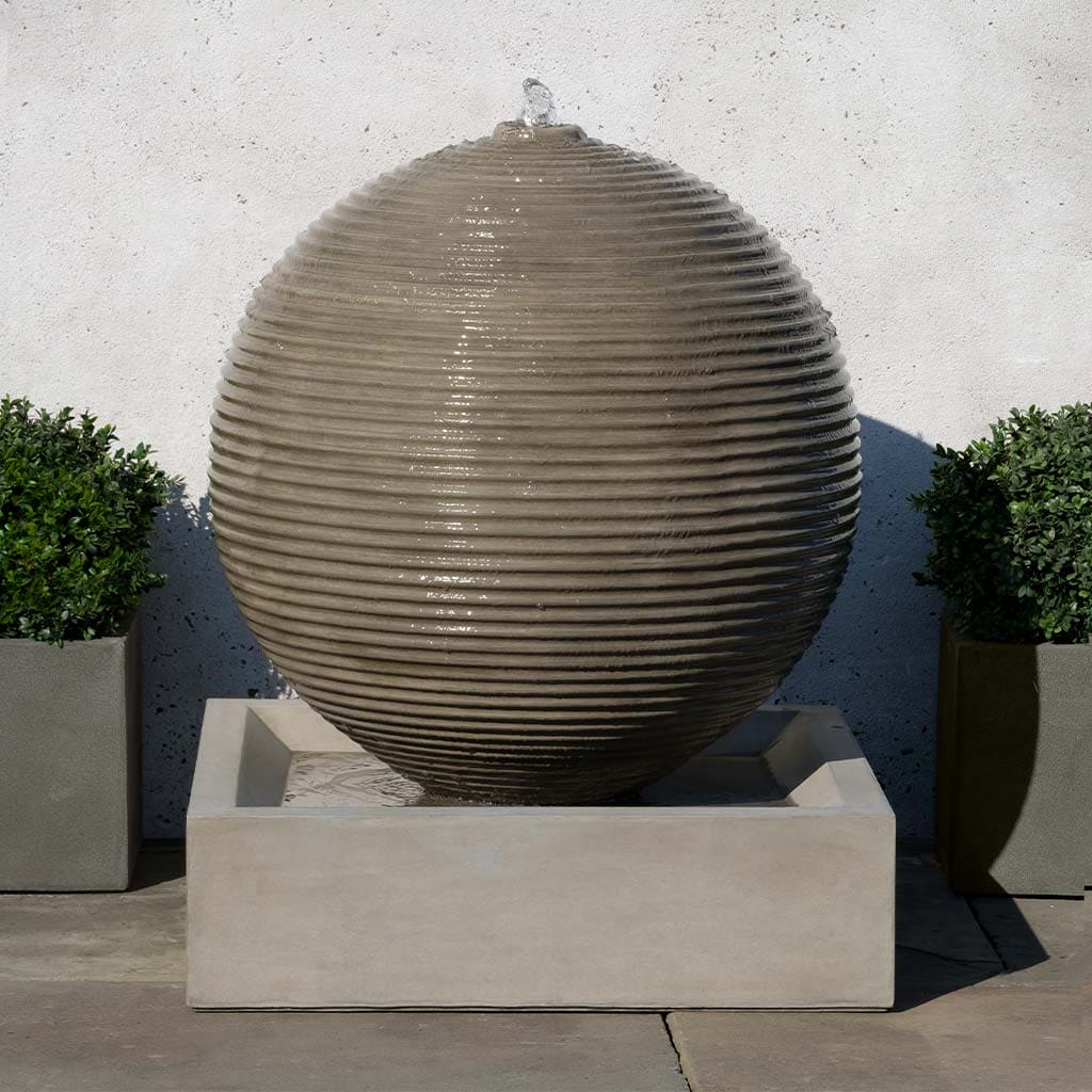 Campania International Ribbed Sphere Fountain